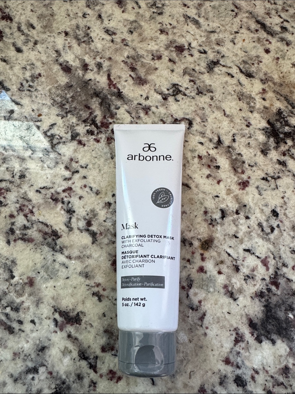 Arbonne White and Gray Clarifying Detox Mask - Charcoal
